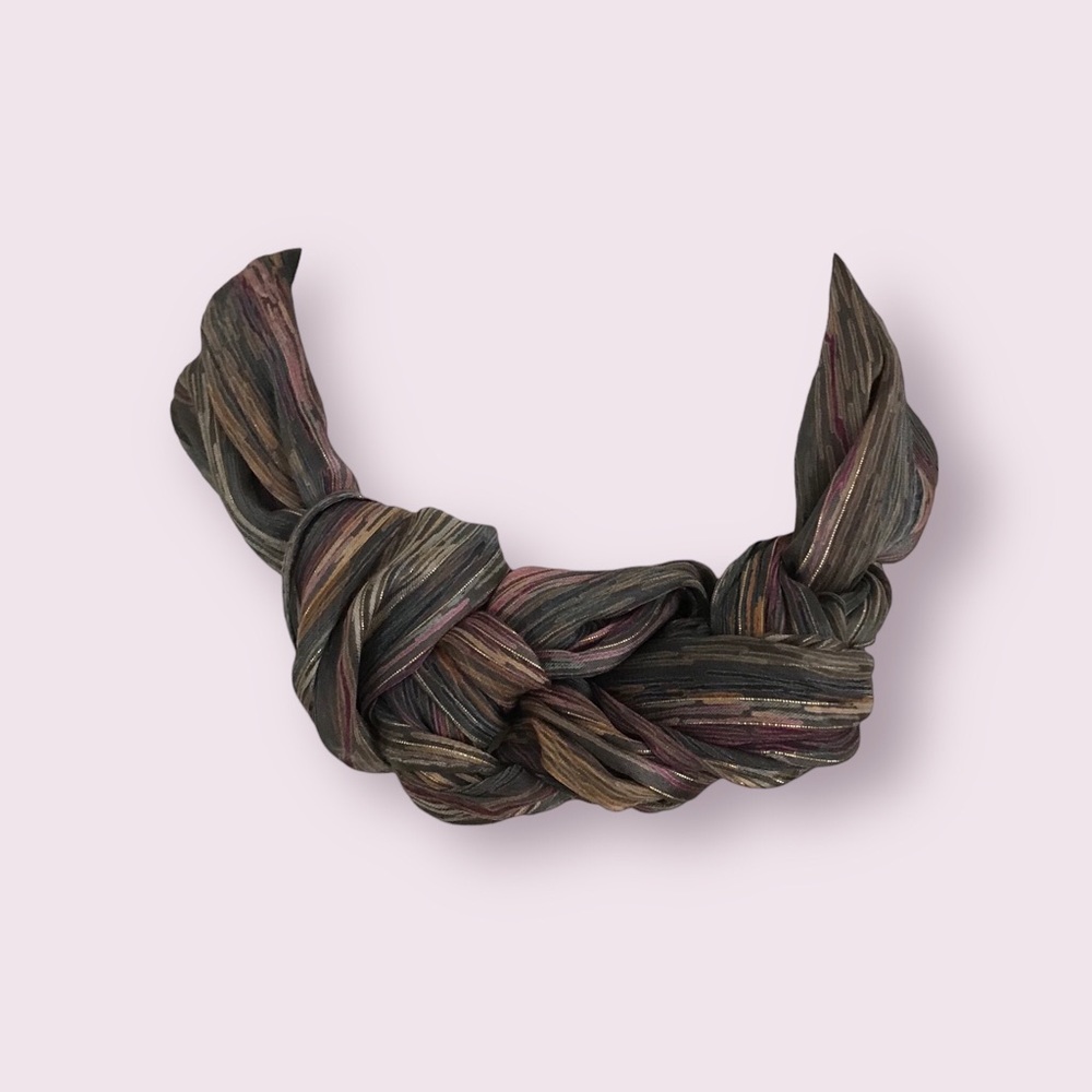 Sheer, Silk Multicolor, Multi-use 10” x 50” Scarf. $20. - Picture 7 of 9
